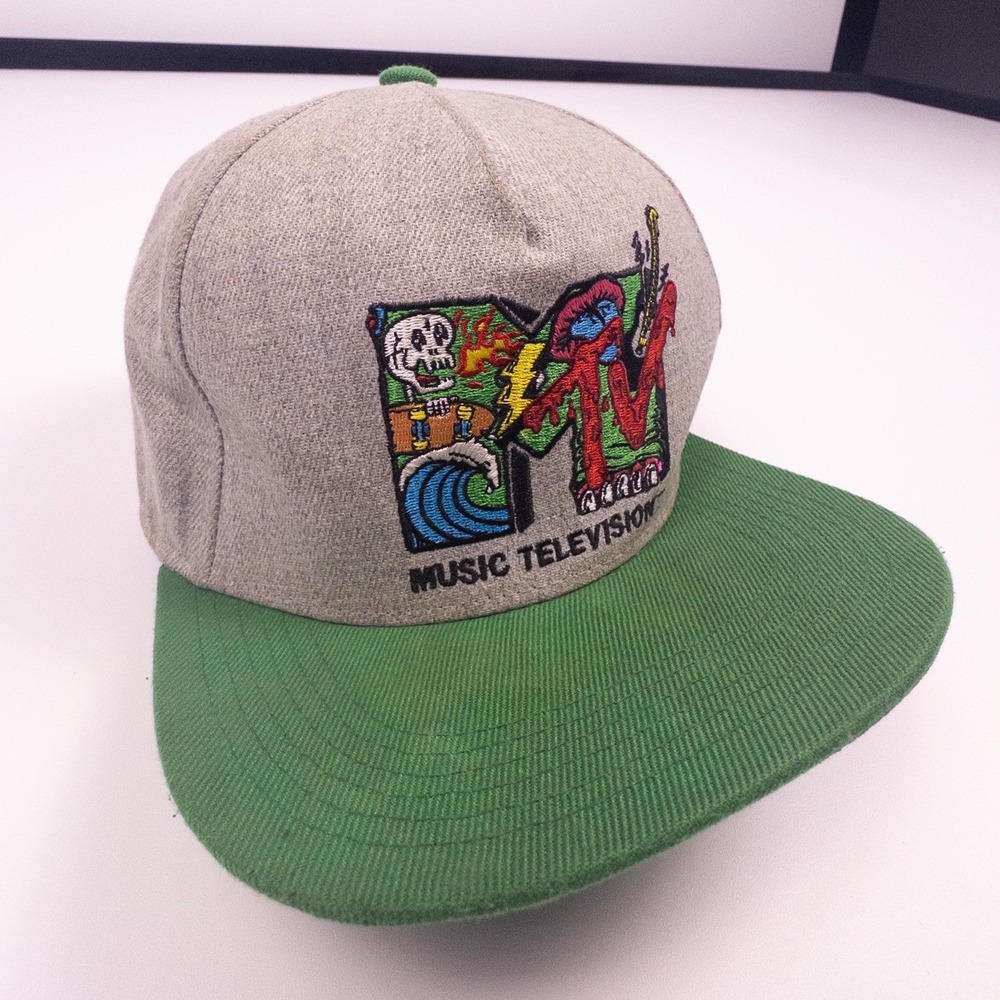 2020 MTV Music Television Green & Gray Snapback‎ Hat